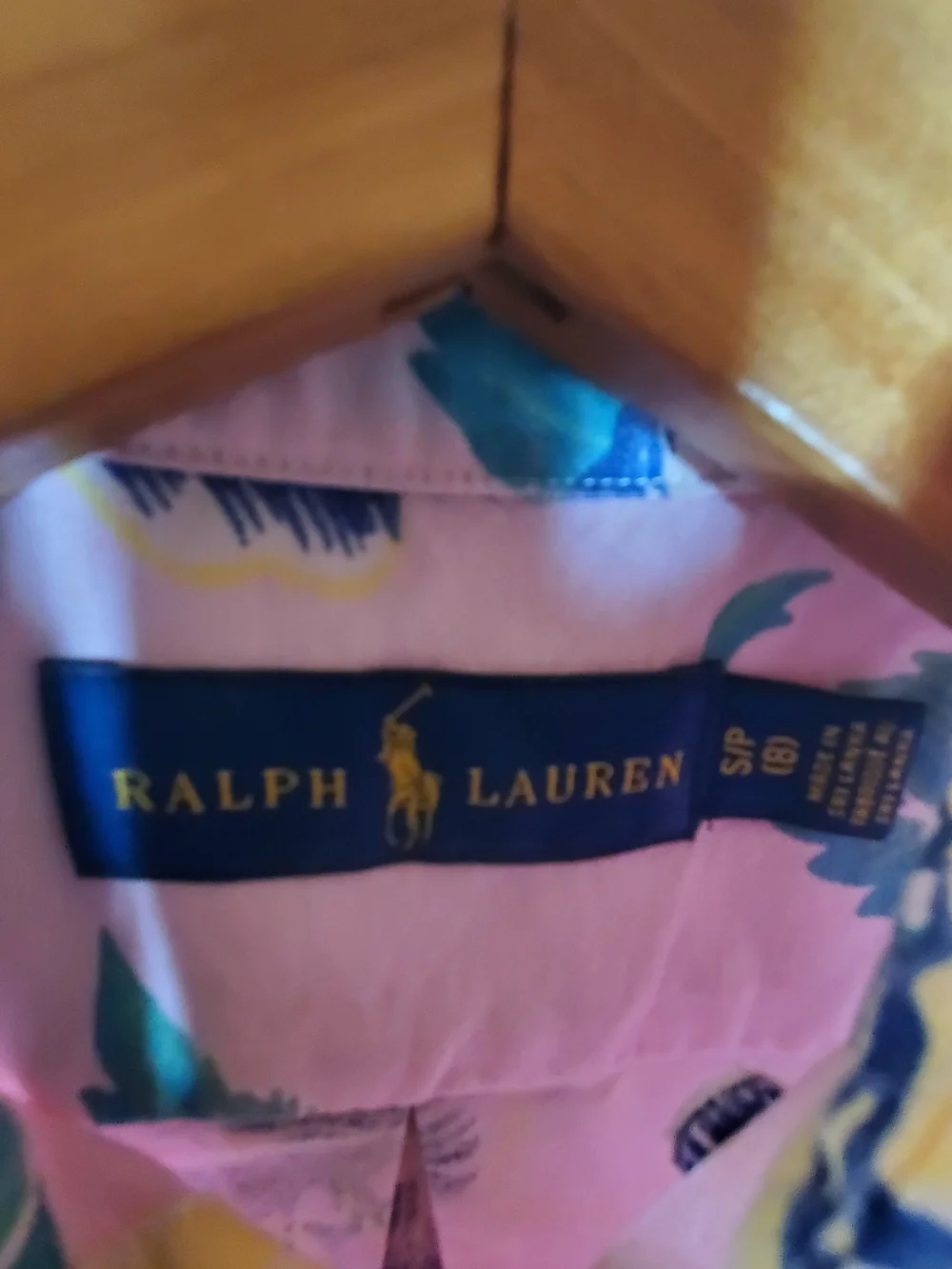 Boys Ralph Lauren Pink Floral Short-Sleeve Button-Up Shirt Sz 8